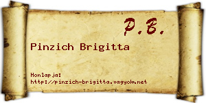 Pinzich Brigitta névjegykártya